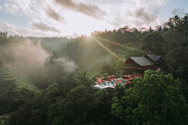 Aerial View from Pool Women's Retreat in Bali