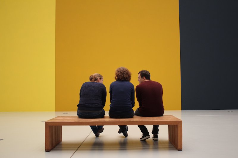 Avoid museum feet by viewing from a bench